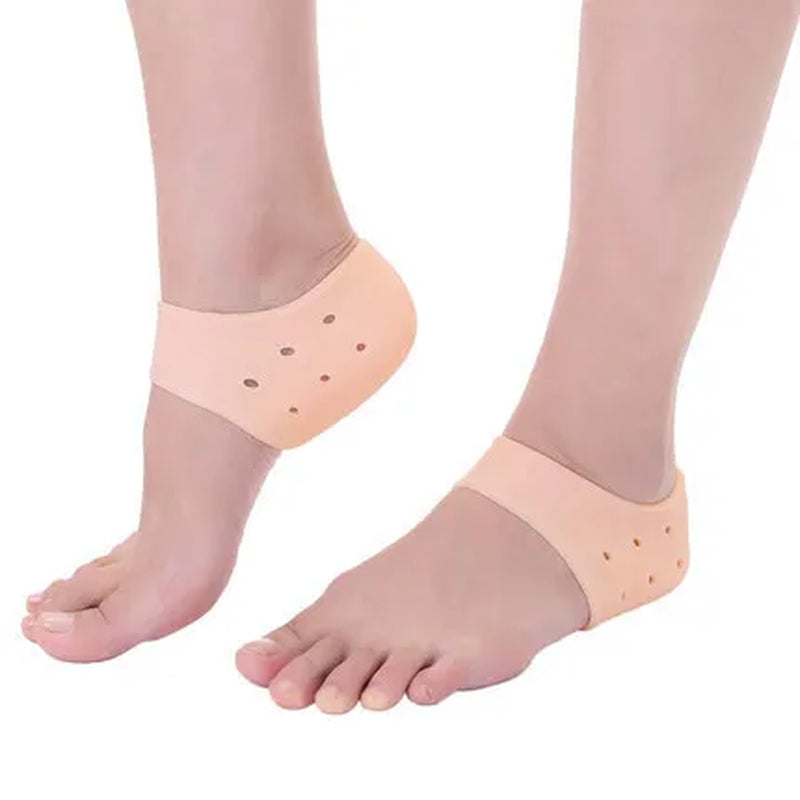 2Pcs Silicone Feet Care Socks Moisturizing Gel Heel Thin Socks with Hole Cracked Foot Skin Care Protectors Foot Pedicure Tools